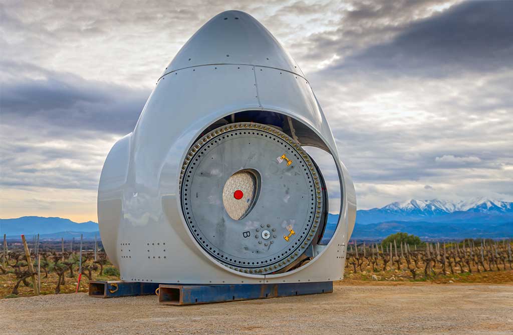 Wind turbine hub before installation