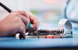 Close up soldering pcb small