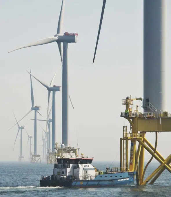 East anglia one offshore wind farm tall